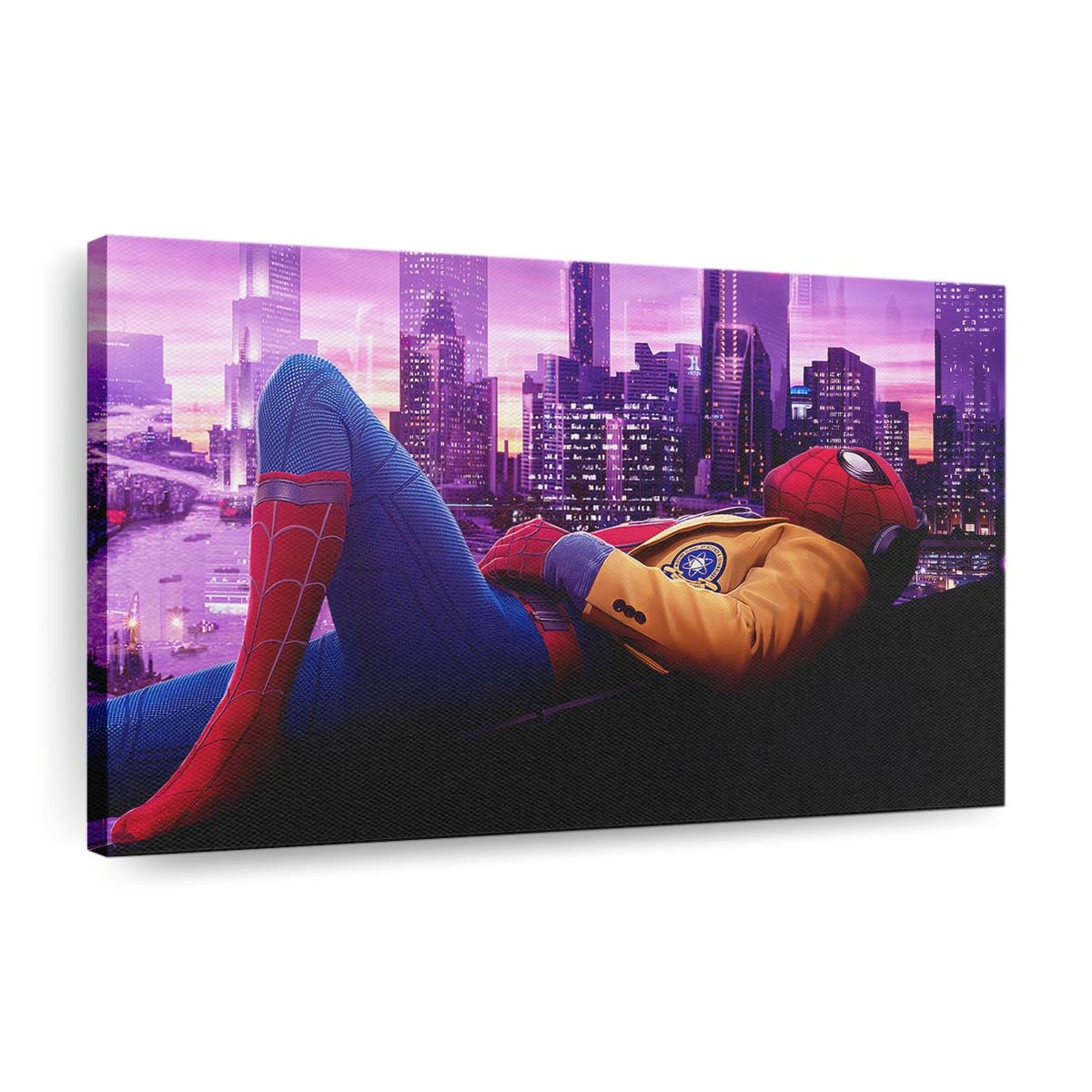 Spider Man hört Musik 2019 Leinwandbild - Wanddeko