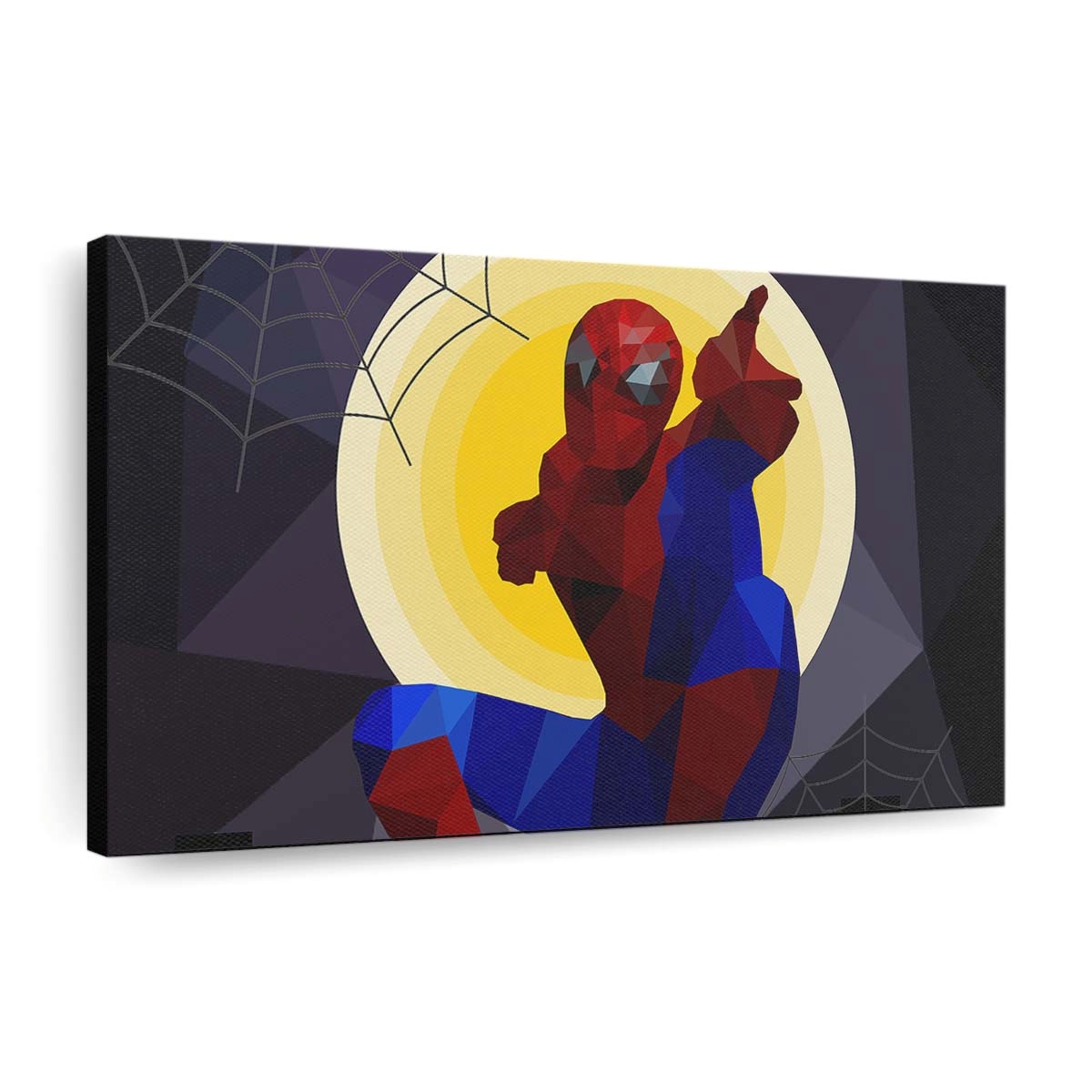 Spider Man Low Poly Art Leinwandbild - Wanddeko