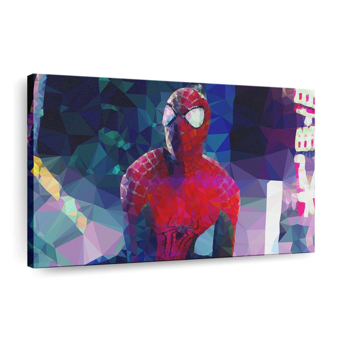 Spider Man Low Poly Arts Leinwandbild - Wanddeko
