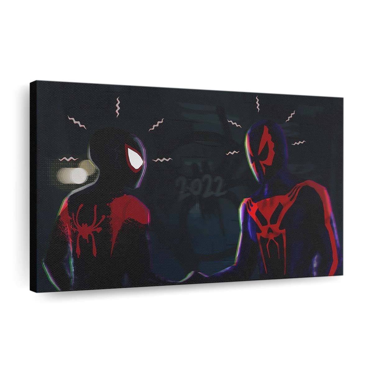 Spider Man trifft Spider Man Leinwandbild - Wanddeko