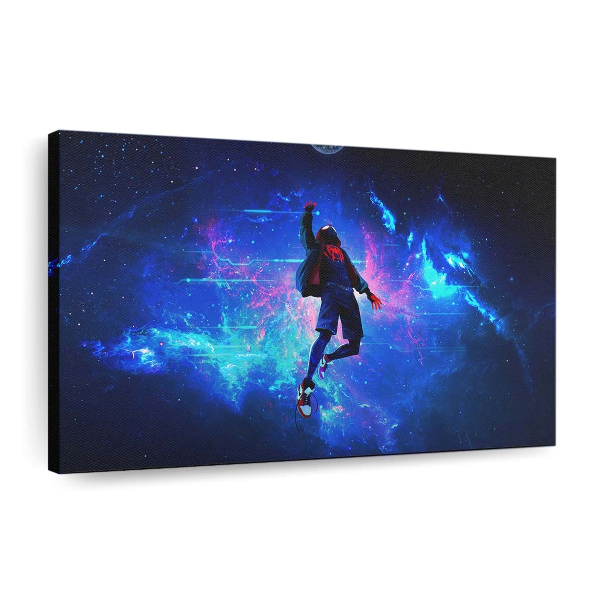 Spider Man Miles Lost In Space Leinwandbild - Wanddeko