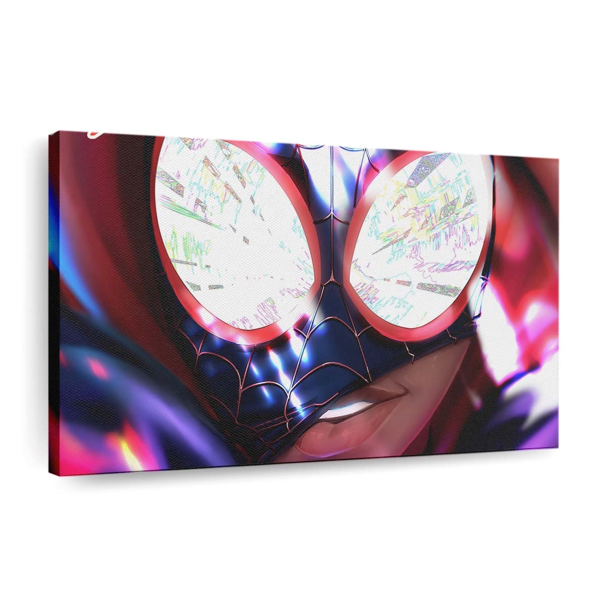 Spider Man Miles Morales Nahaufnahme Leinwandbild - Wanddeko