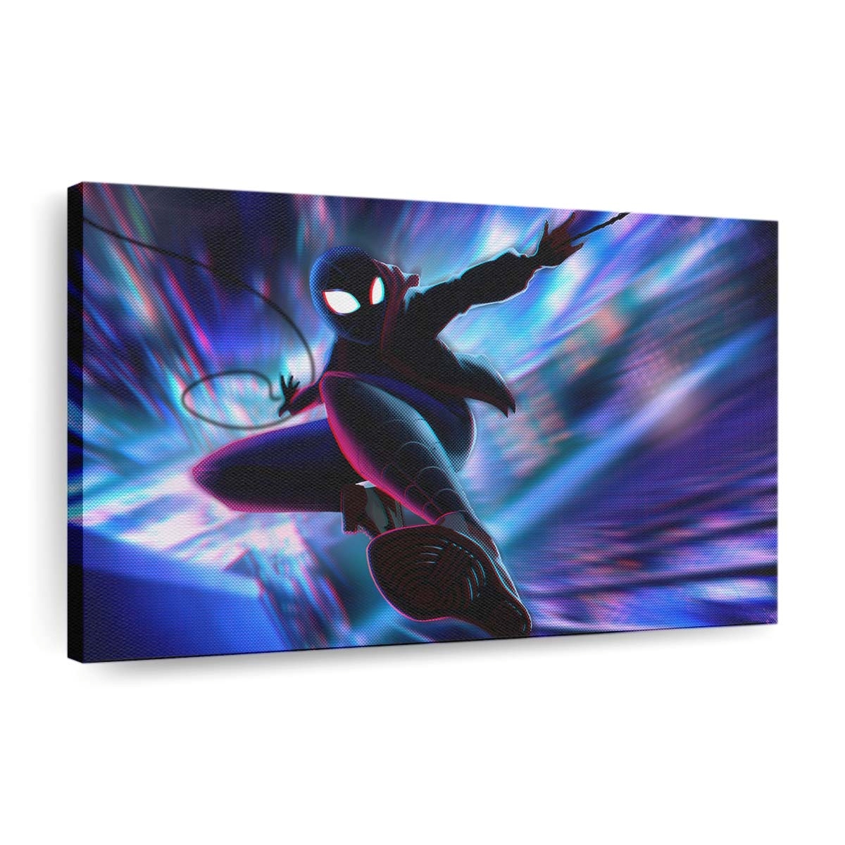 Spider Man Miles Morales Sprung Leinwandbild - Wanddeko