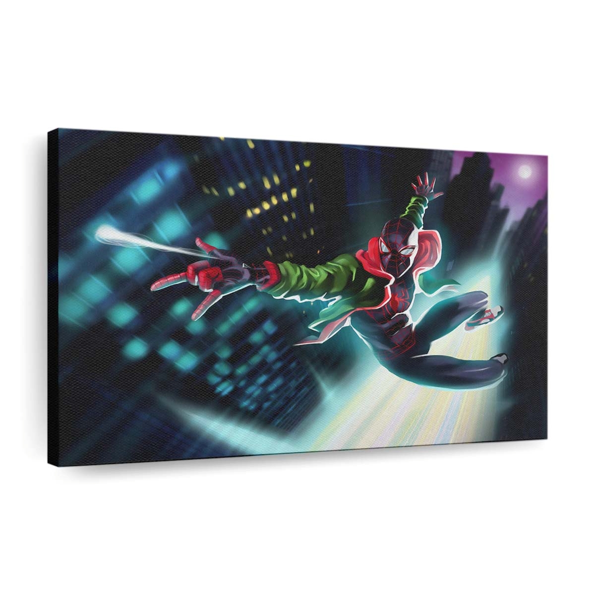 Spider Man Miles Neu 3 Leinwandbild - Wanddeko