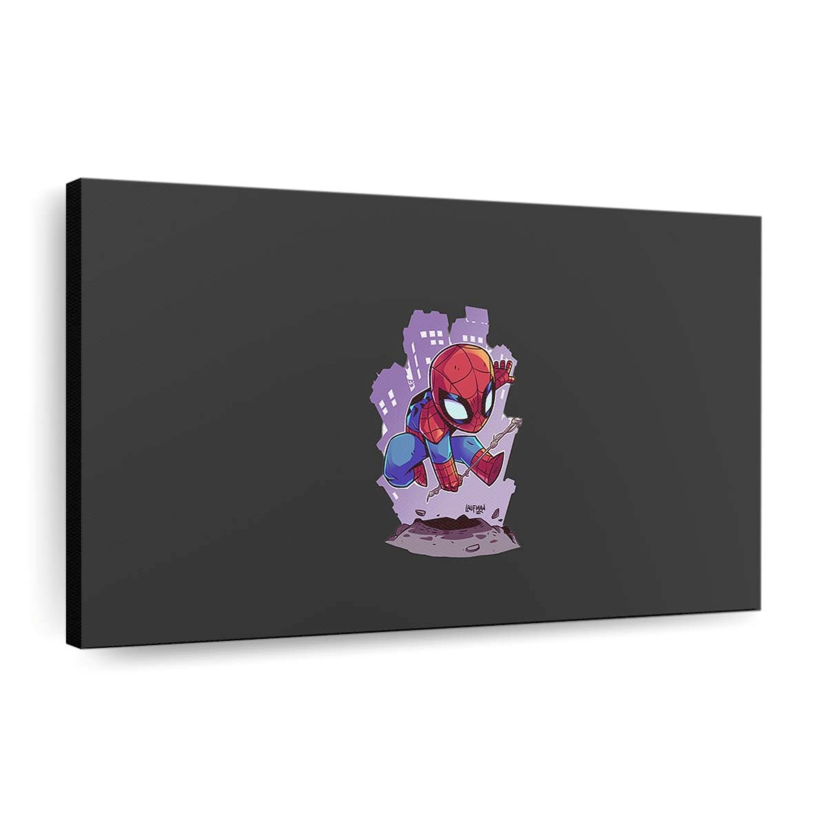 Spider Man Minimalismus Q Leinwandbild - Wanddeko