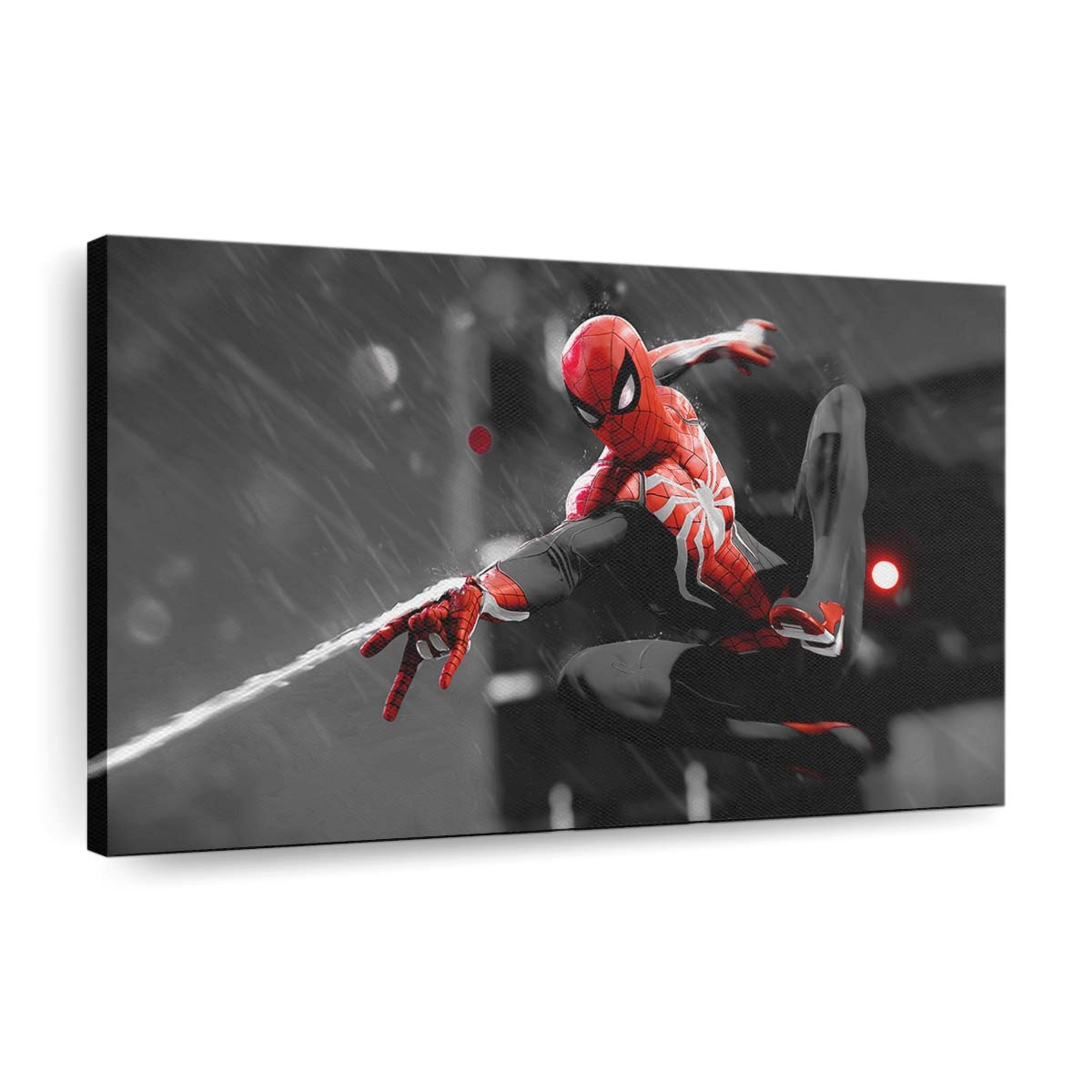 Spider Man Monochrome Leinwandbild - Wanddeko