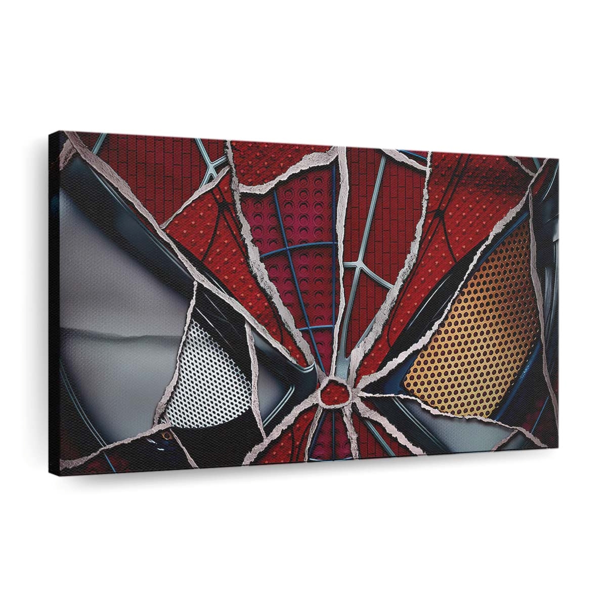 Spider Man No Way Home Gebrochene Maske Leinwandbild - Wanddeko