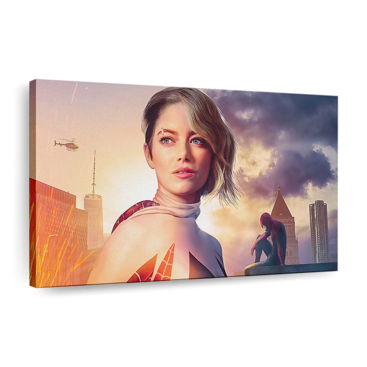 Spider Man No Way Home Gwens Stacy Emma Stone Poster Leinwandbild - Wanddeko