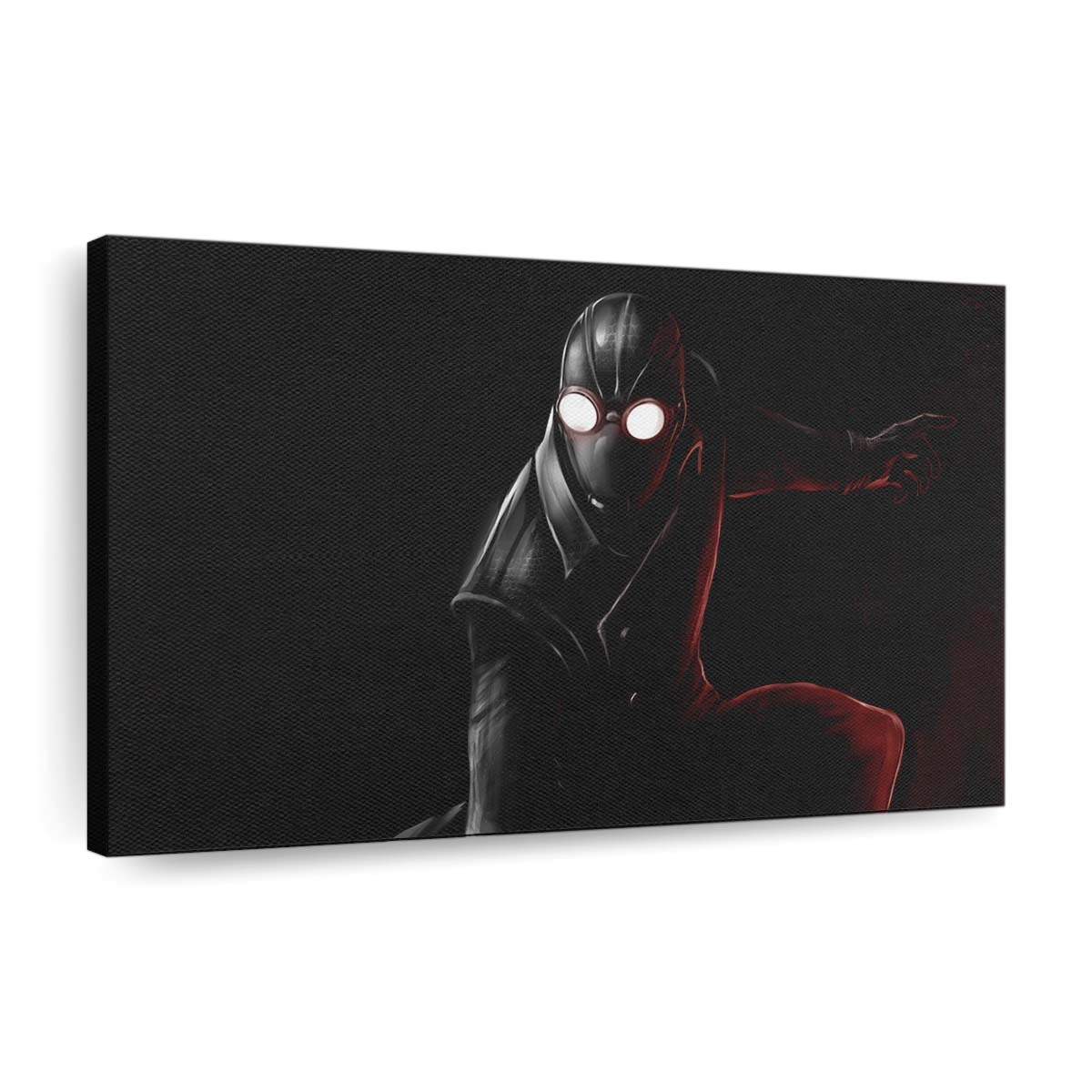 Spider Man Noir schwarzer Anzug minimalistisch Leinwandbild - Wanddeko