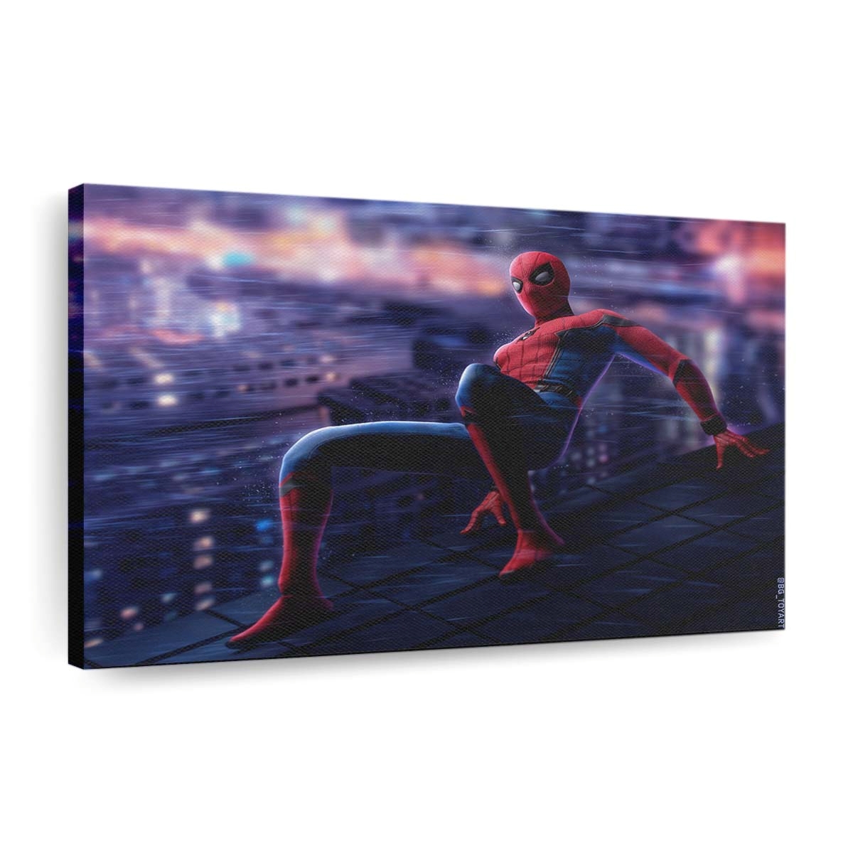Spider Man an der Wand Leinwandbild - Wanddeko