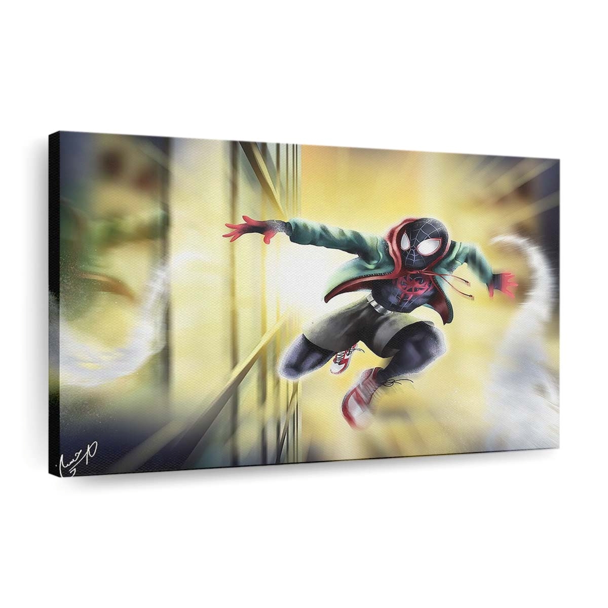 Spider Man im Vorbeigehen Leinwandbild - Wanddeko