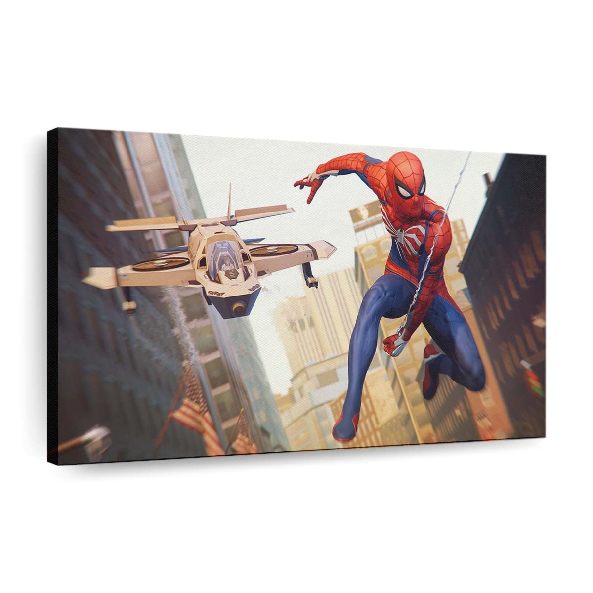 Spider Man Videospiel Chase Leinwandbild - Wanddeko