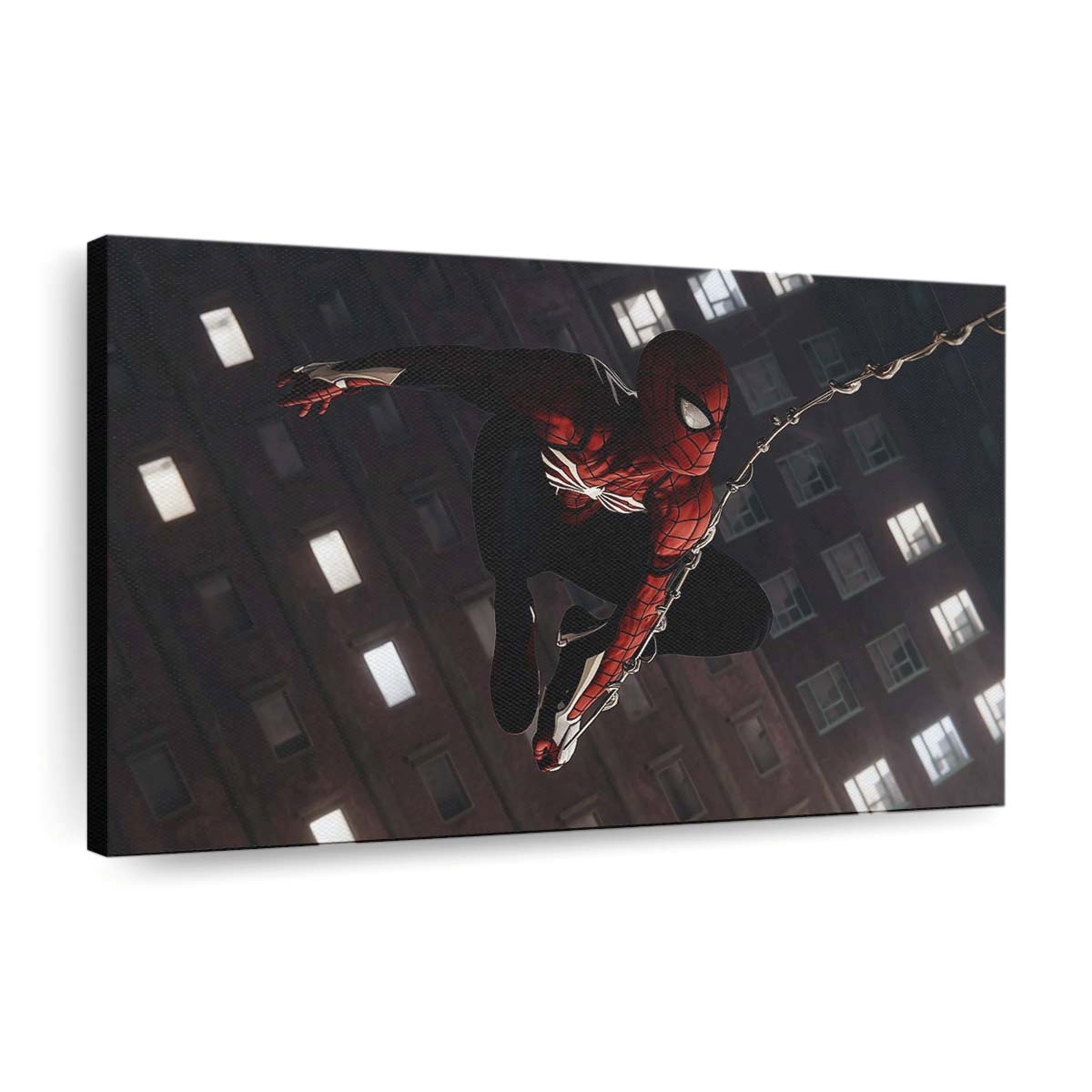 Spider Man schießt Spinnennetz Leinwandbild - Wanddeko