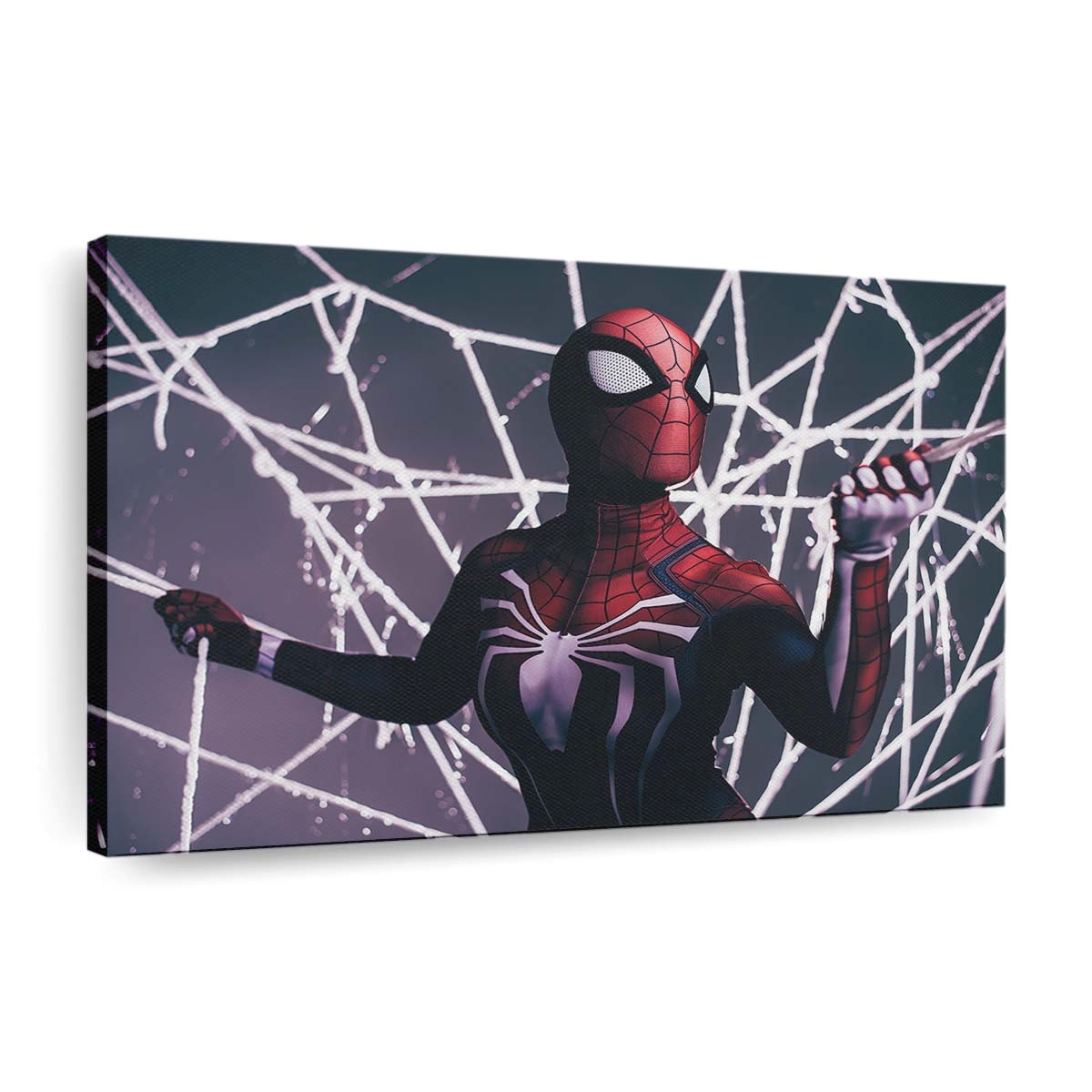 Spider Man schießt Netz 2 Leinwandbild - Wanddeko