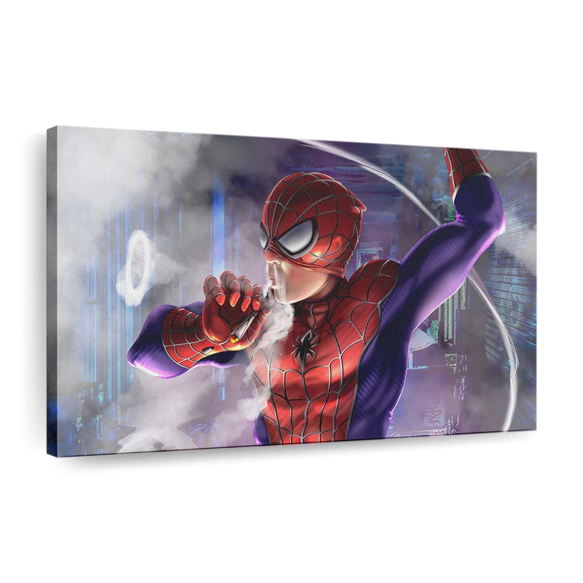 Spider Man Smoker Leinwandbild - Wanddeko