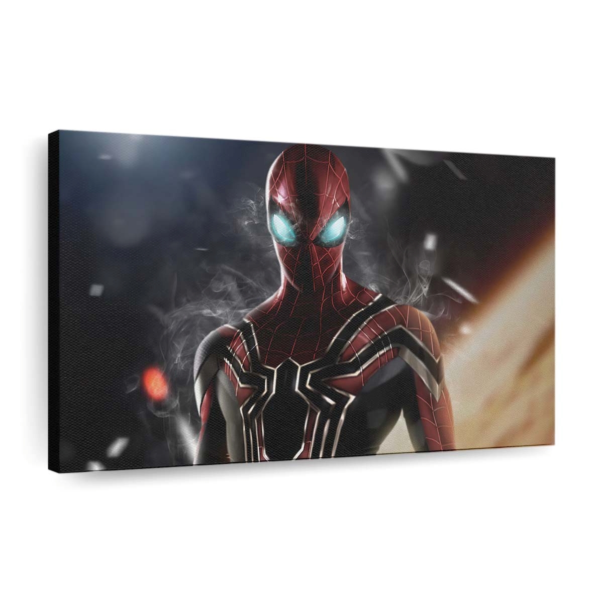 Spider Man Smoking Eyes Leinwandbild - Wanddeko