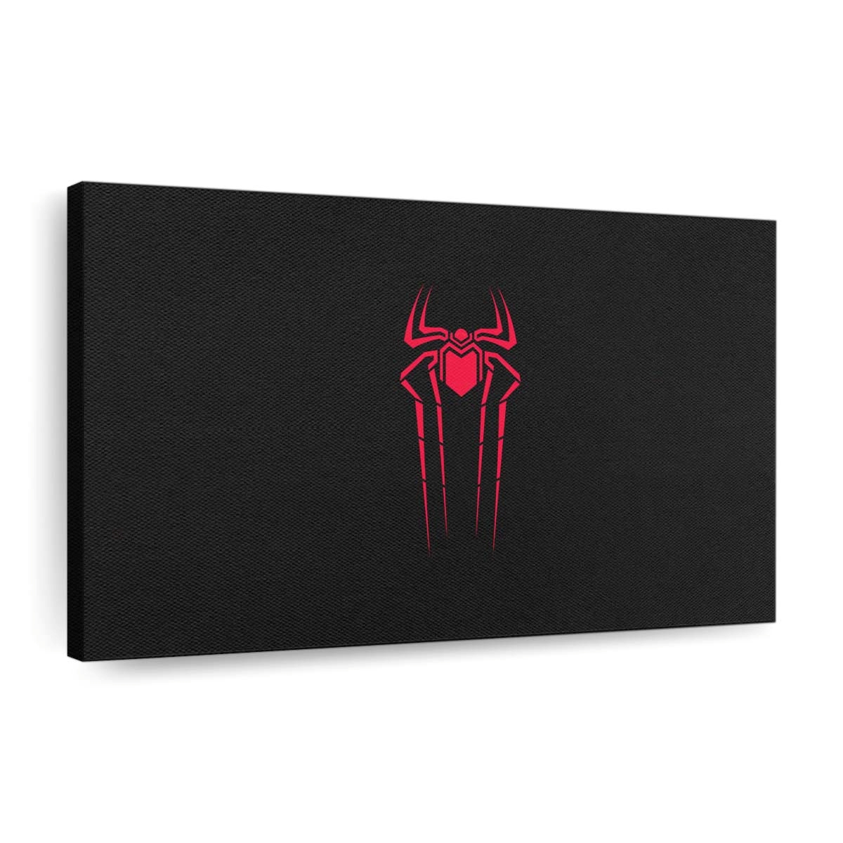 Spider Man Symbol Schwarz Leinwandbild - Wanddeko