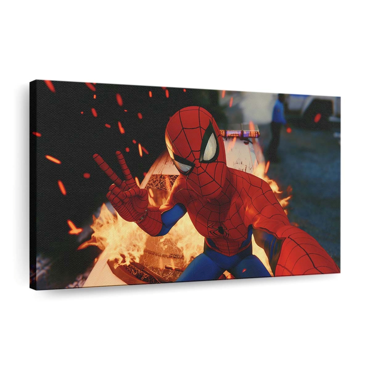 Spider Man macht Selfie 2018 3 Leinwandbild - Wanddeko