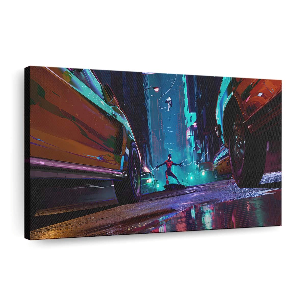 Spider Man Taxi Leinwandbild - Wanddeko