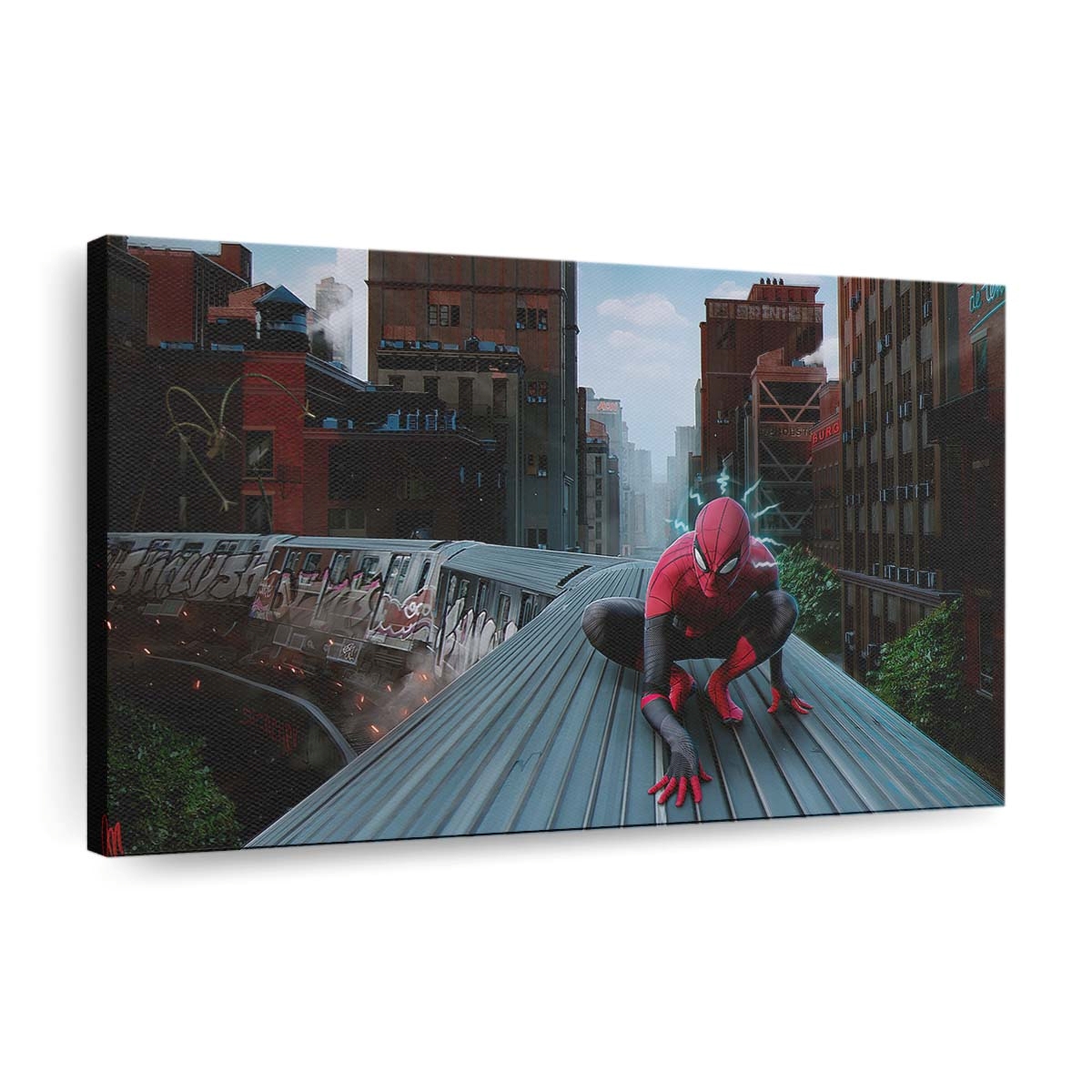 Spider Man Zug Leinwandbild - Wanddeko