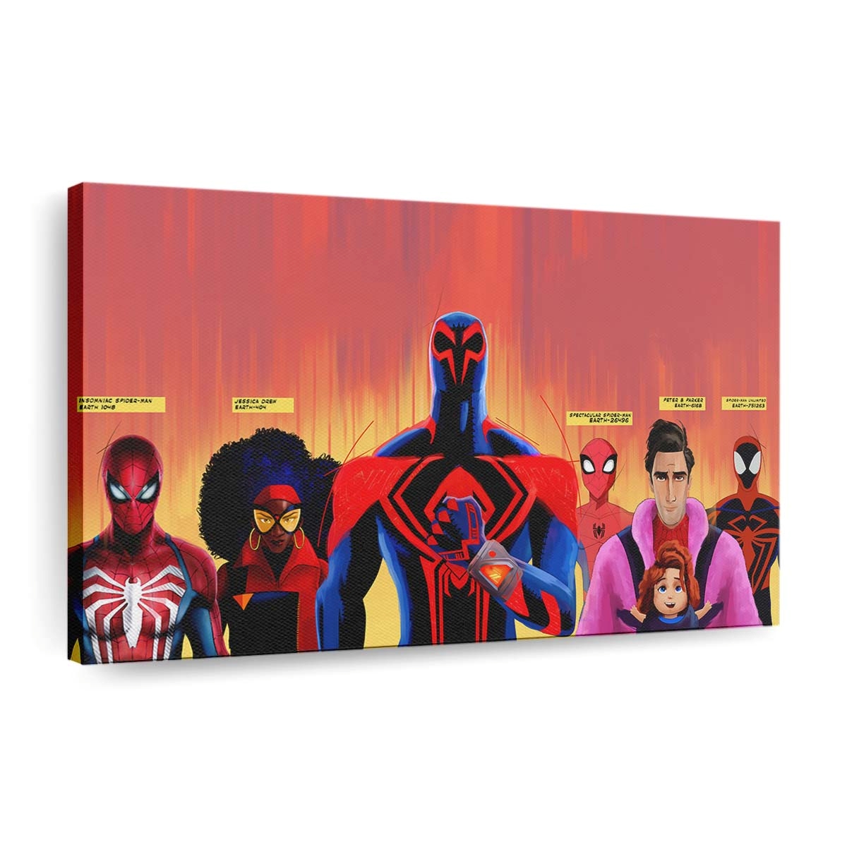 Spider Man Versionen Leinwandbild - Wanddeko