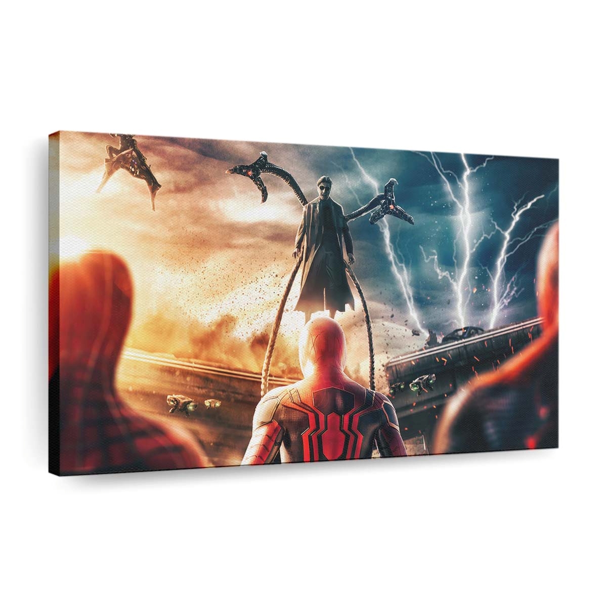 Spider Man gegen Doctor Octopus Poster Leinwandbild - Wanddeko