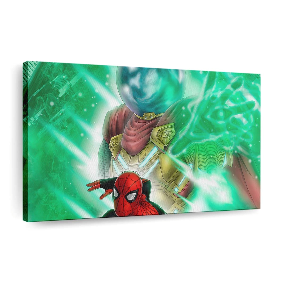 Spider Man gegen Mysterio 2019 Leinwandbild - Wanddeko