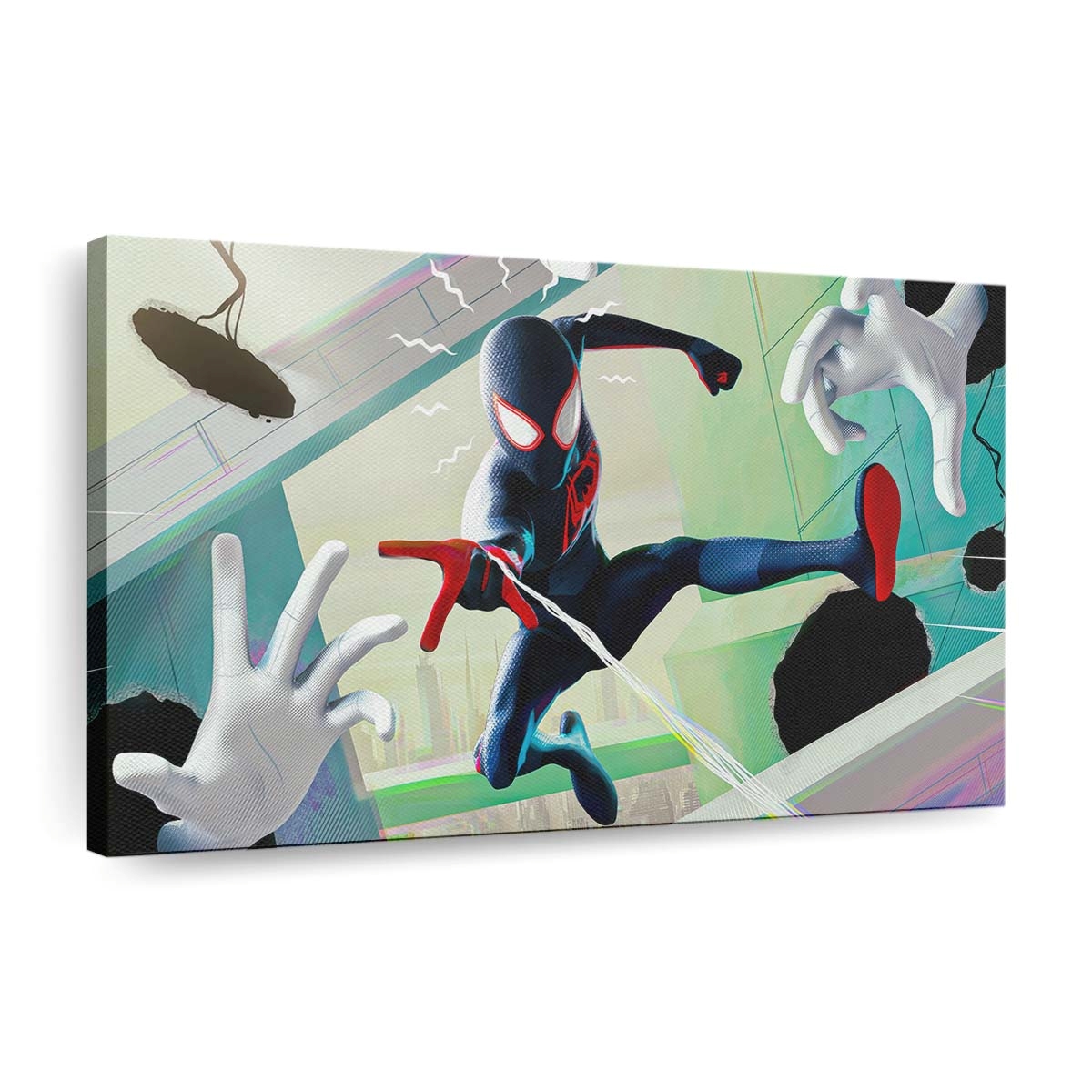 Spider Man gegen The Spot Leinwandbild - Wanddeko