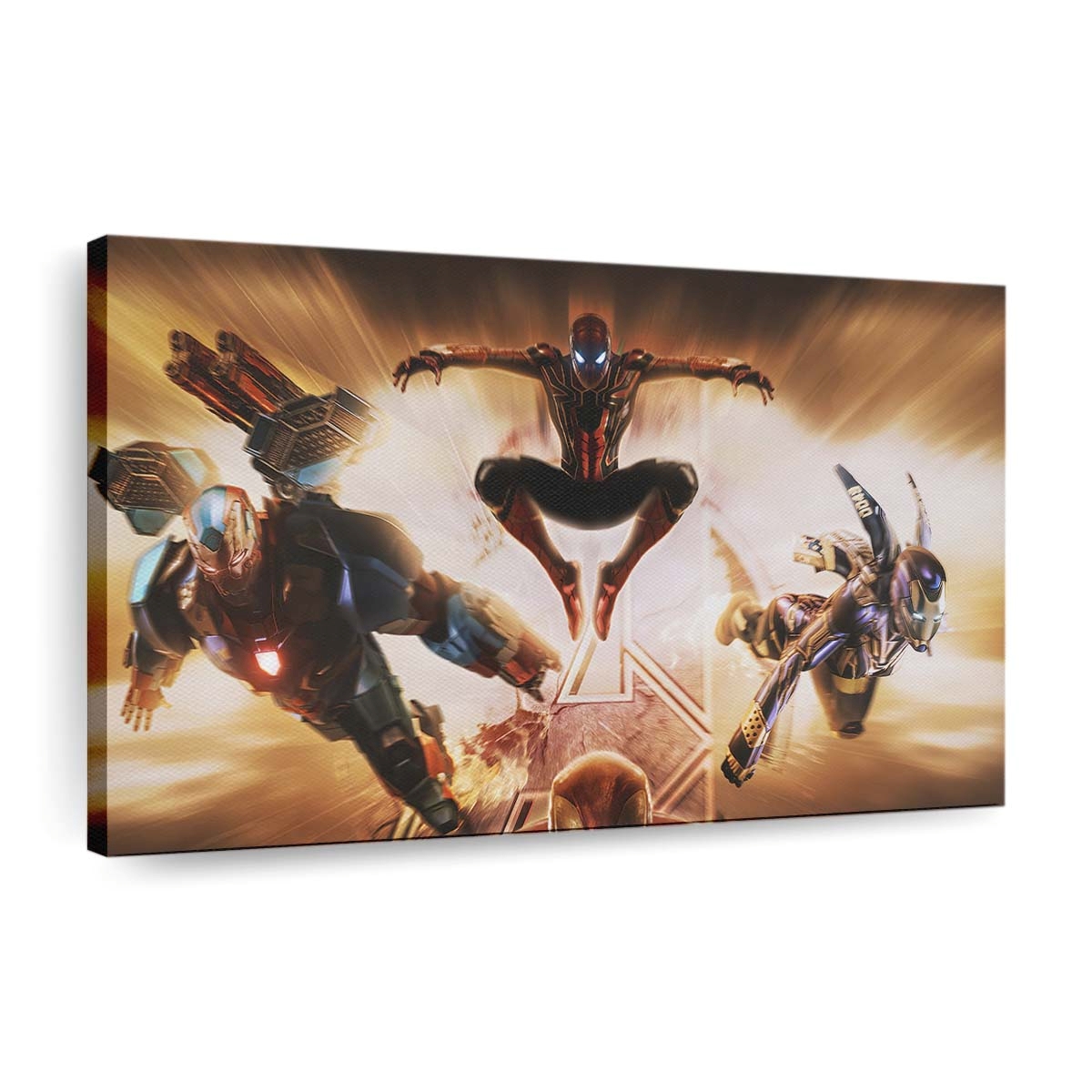 Spider Man War Machine Leinwandbild - Wanddeko