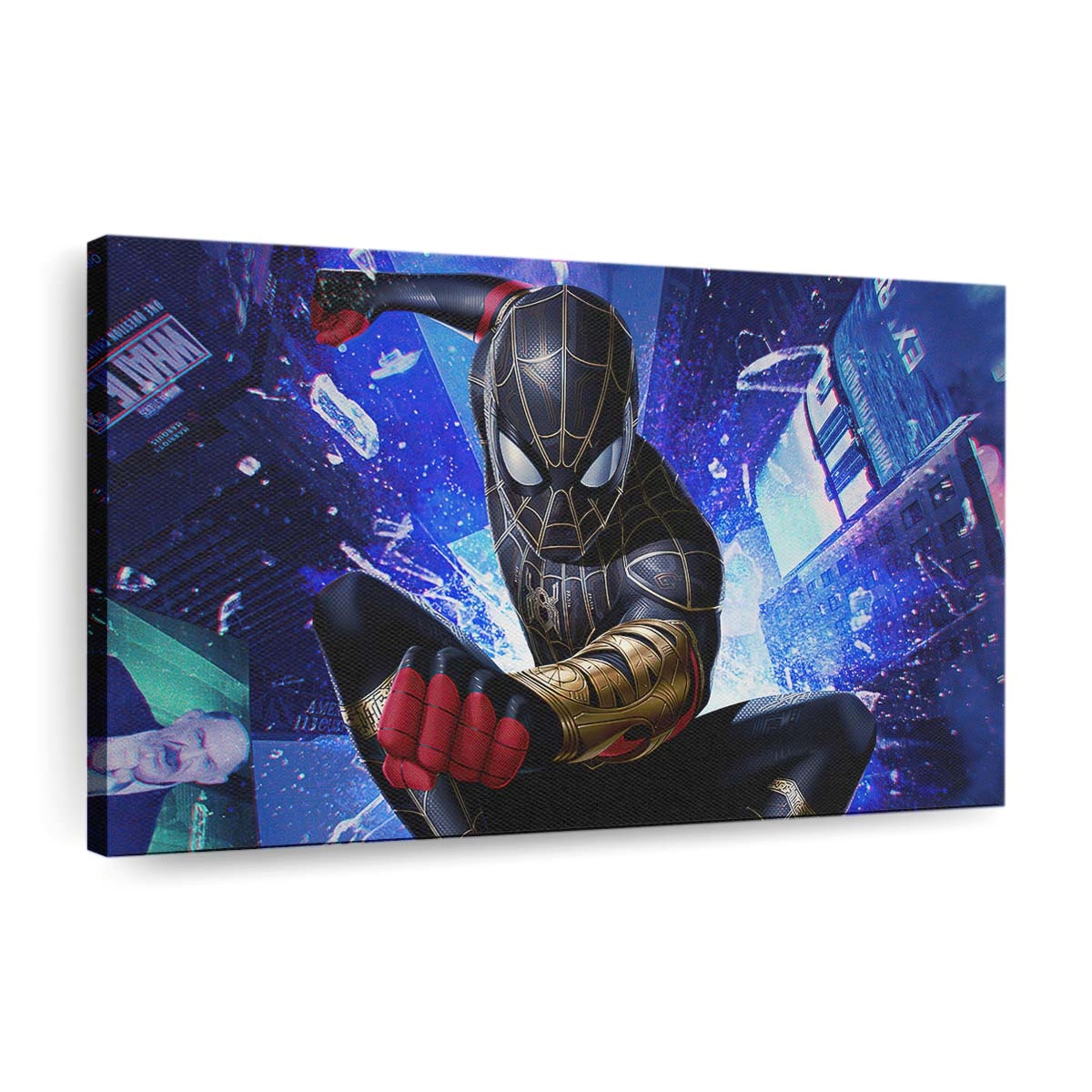 Spider Man mit Magic Gauntlet Leinwandbild - Wanddeko