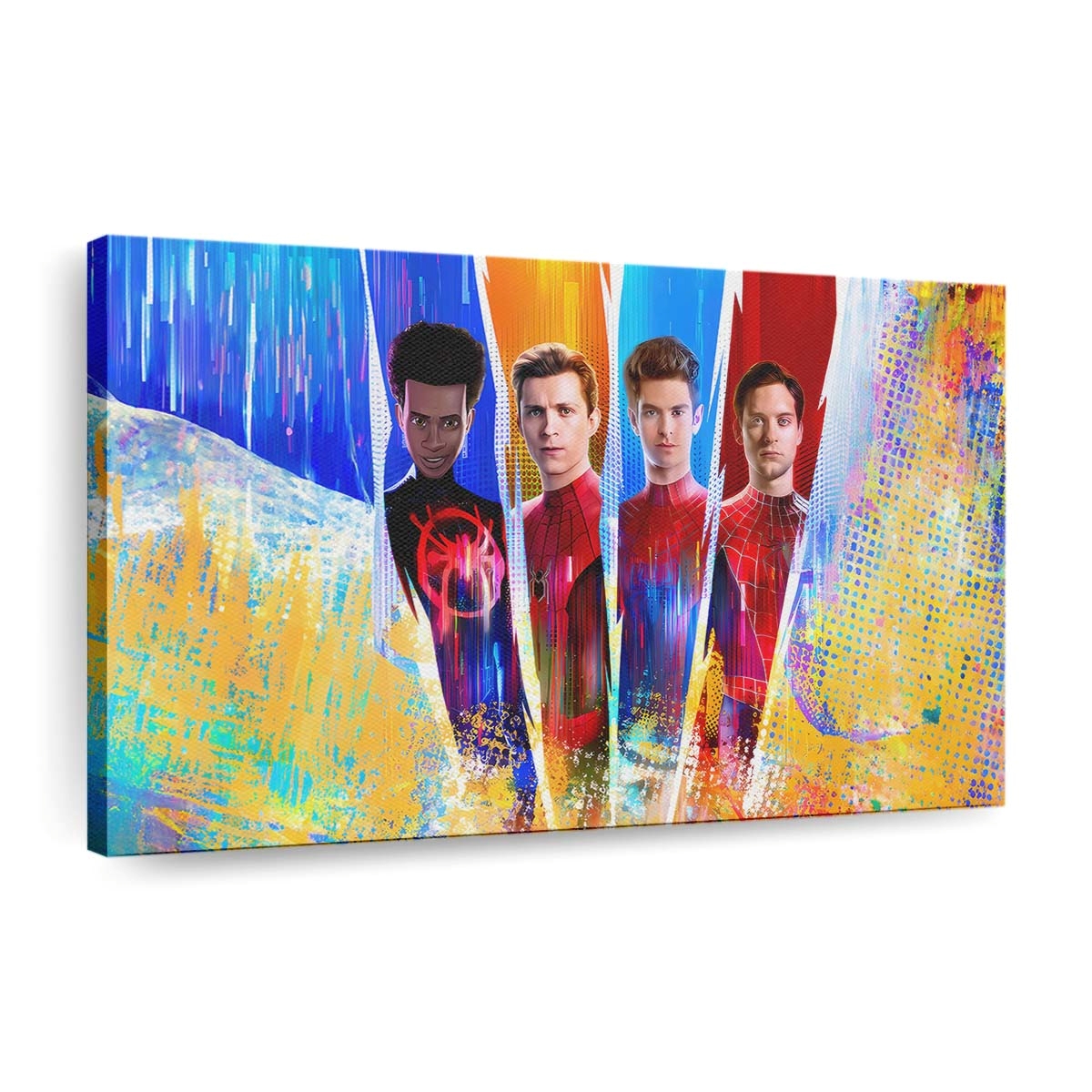 Spider Mans In One Frame Leinwandbild - Wanddeko