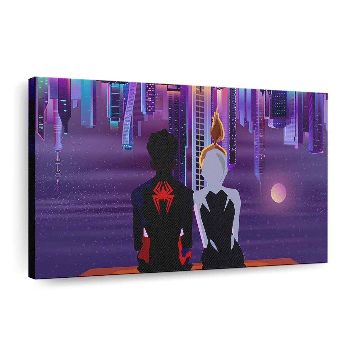 Spiderverse Alliance Gwen Stacy And Miles Morales Leinwandbild - Wanddeko