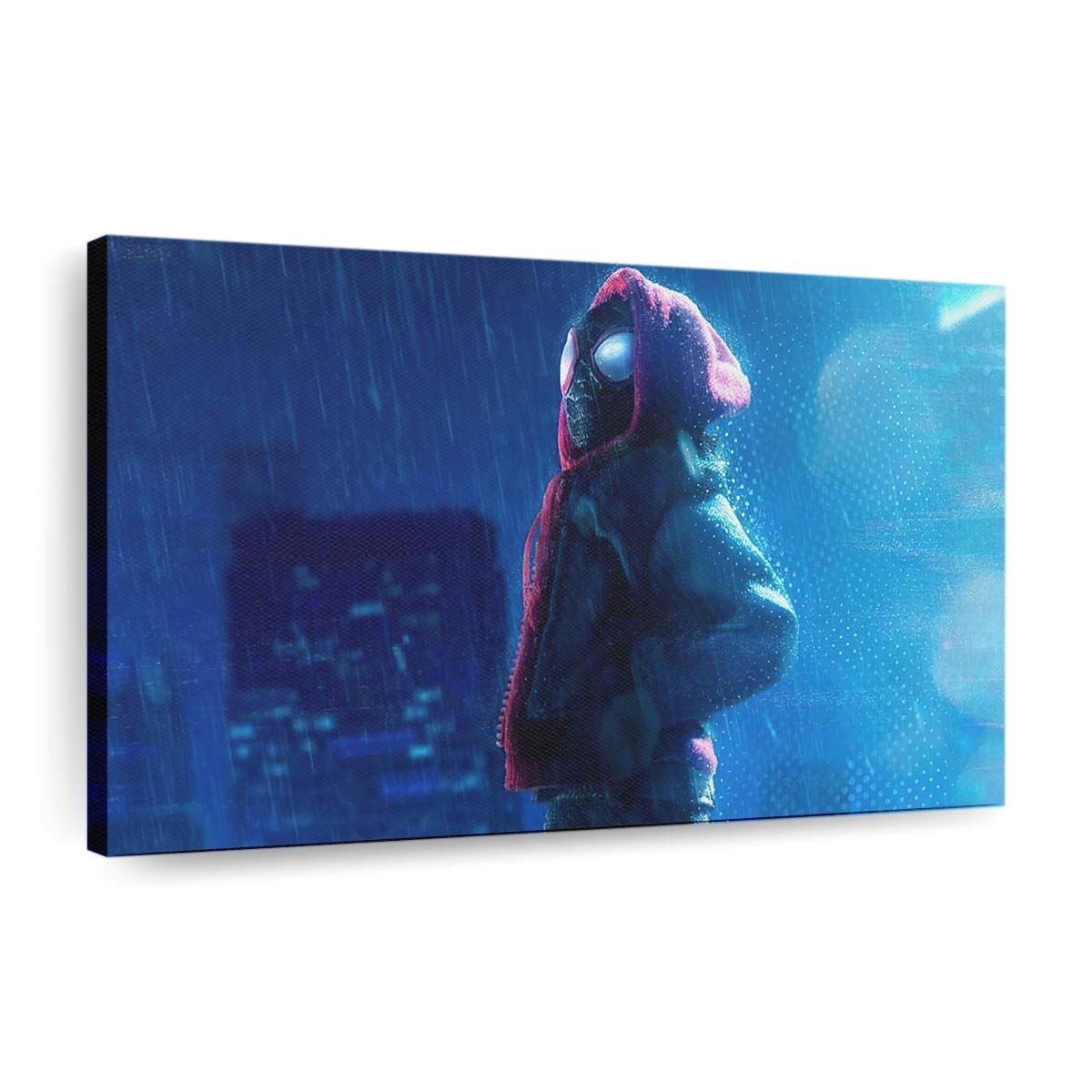 Spidey im Regen Leinwandbild - Wanddeko