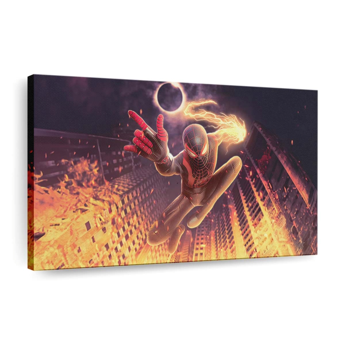 Spidey Inferno Leinwandbild - Wanddeko