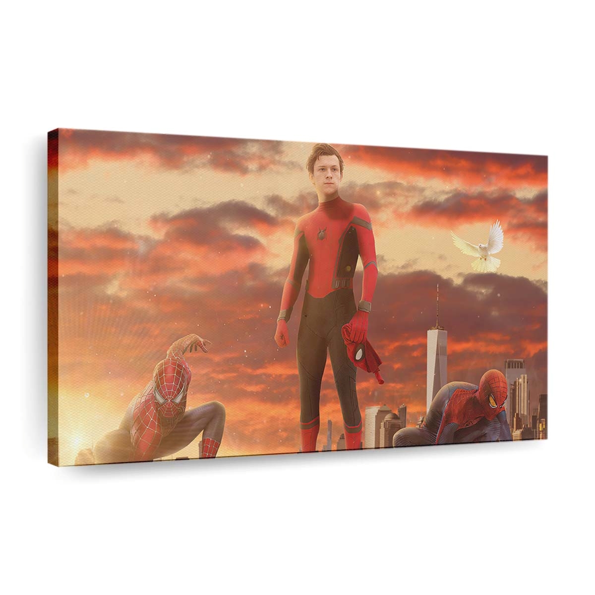 Spideys auf dem Dach Leinwandbild - Wanddeko