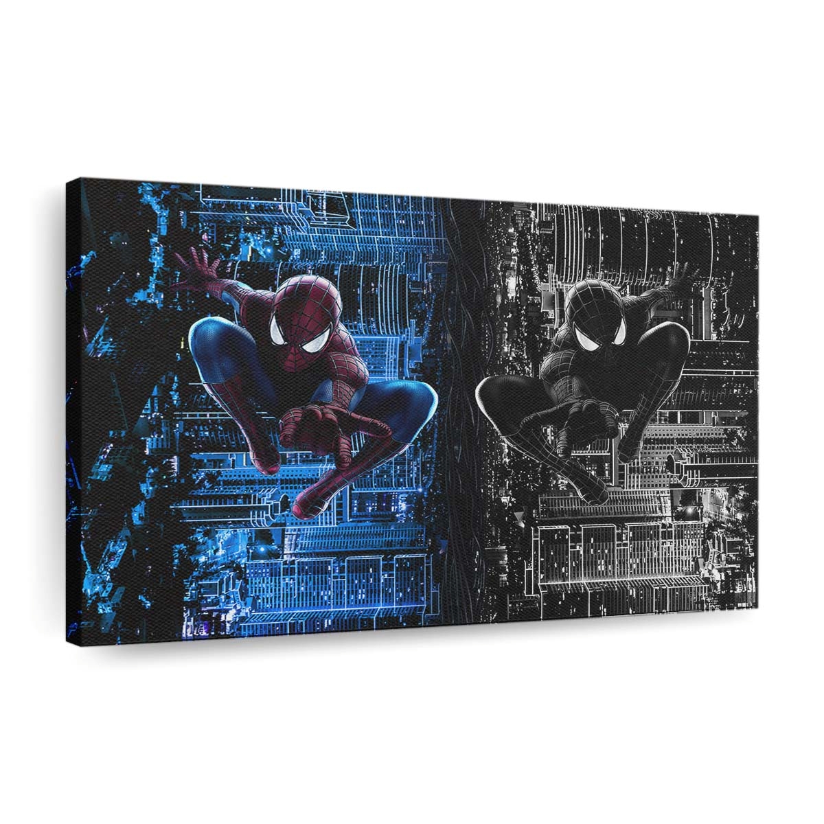 Der erstaunliche Spider Man gegen Black Spider Man Leinwandbild - Wanddeko