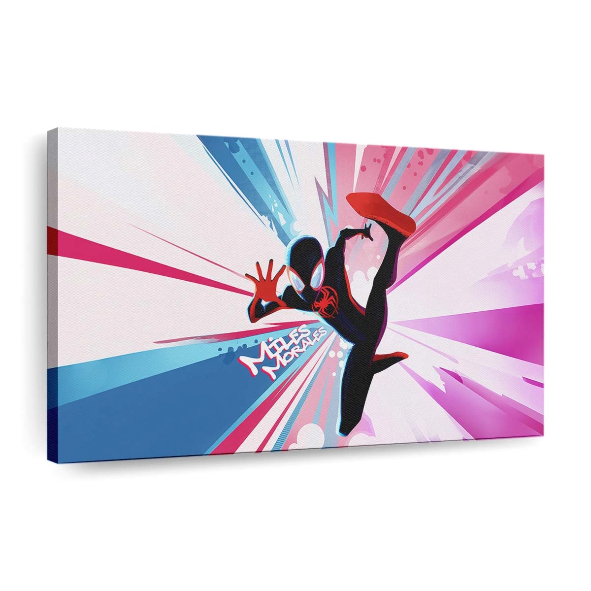 Der neue Spider Man schwingt sich durch die Lüfte Leinwandbild - Wanddeko