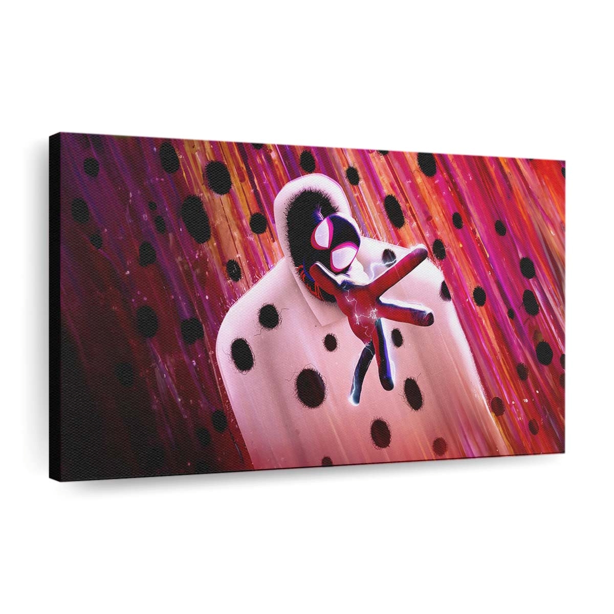 Der Spot in Spider Man: Across the Spider Verse Leinwandbild - Wanddeko