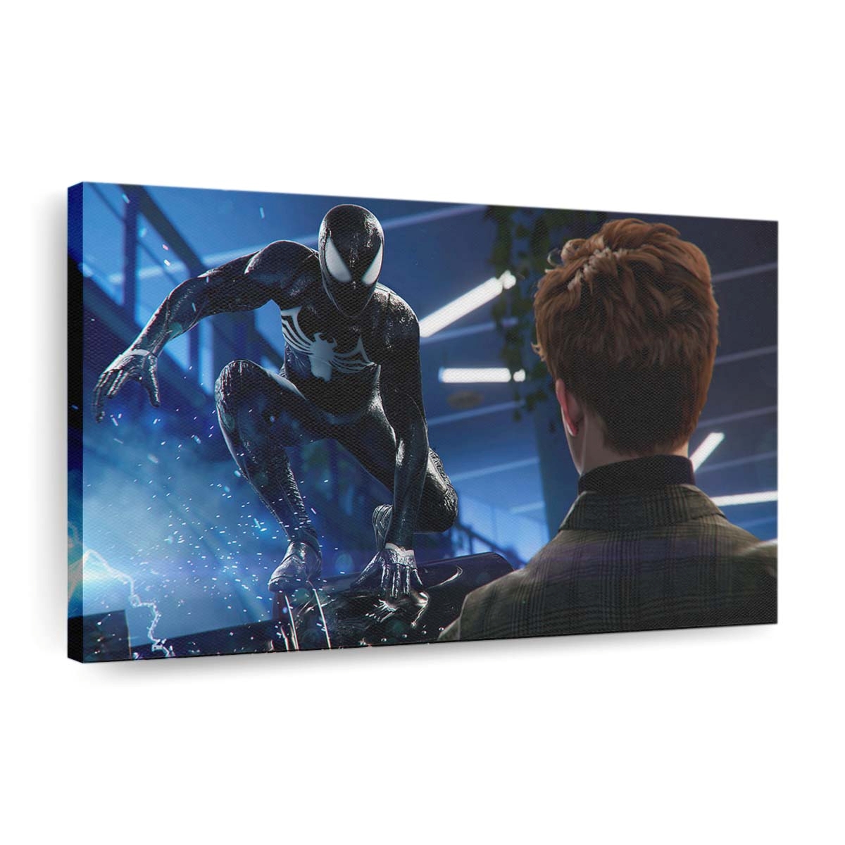 Der Symbiote Anzug Spider Man 2 Leinwandbild - Wanddeko