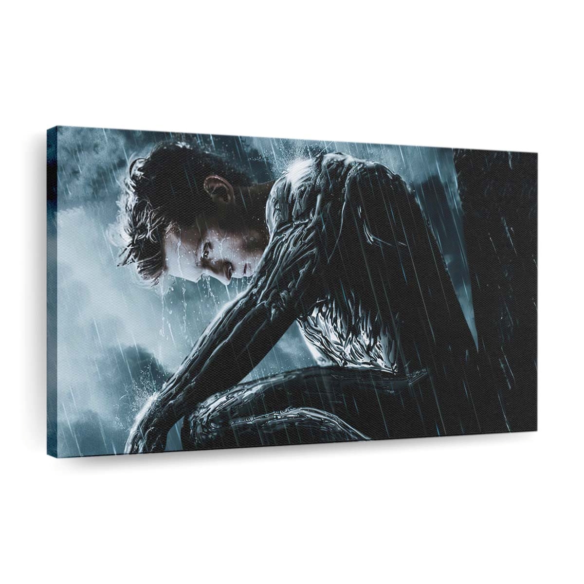 Tom Holland Spider Man schwarzer Anzug Leinwandbild - Wanddeko