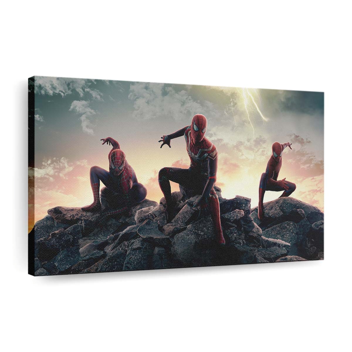 Trio Spider Verse Leinwandbild - Wanddeko