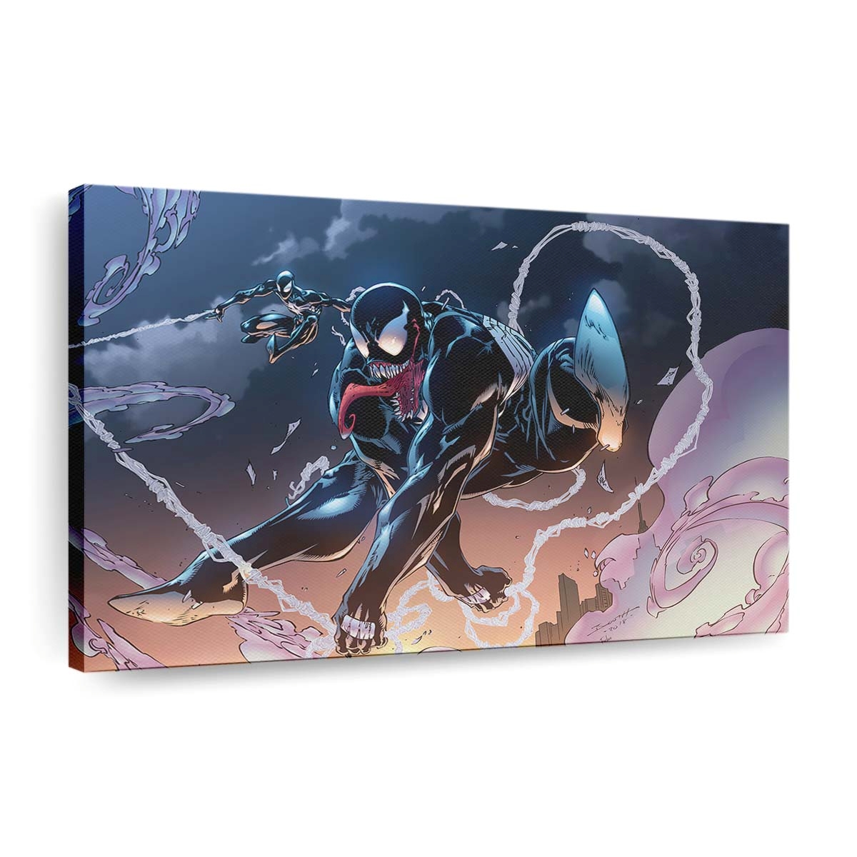 Venom And Black Spider Man Leinwandbild - Wanddeko