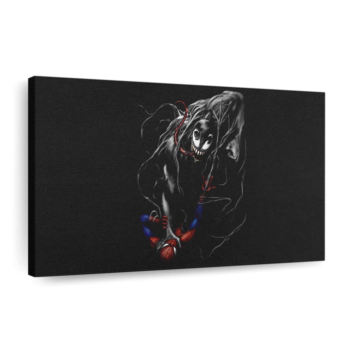 Venom gegen Spider Man 3 Leinwandbild - Wanddeko