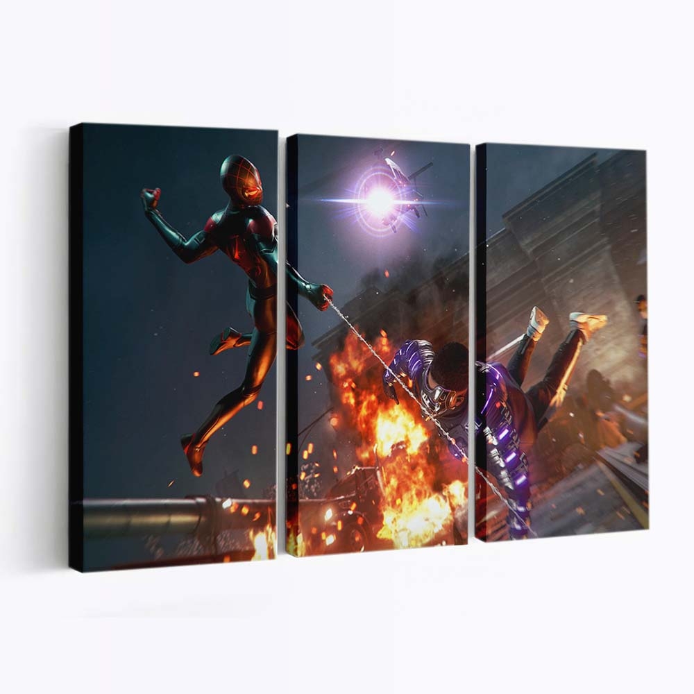 2020 Marvels Spider Man Miles Morales Spiel Leinwandbild - Wanddeko