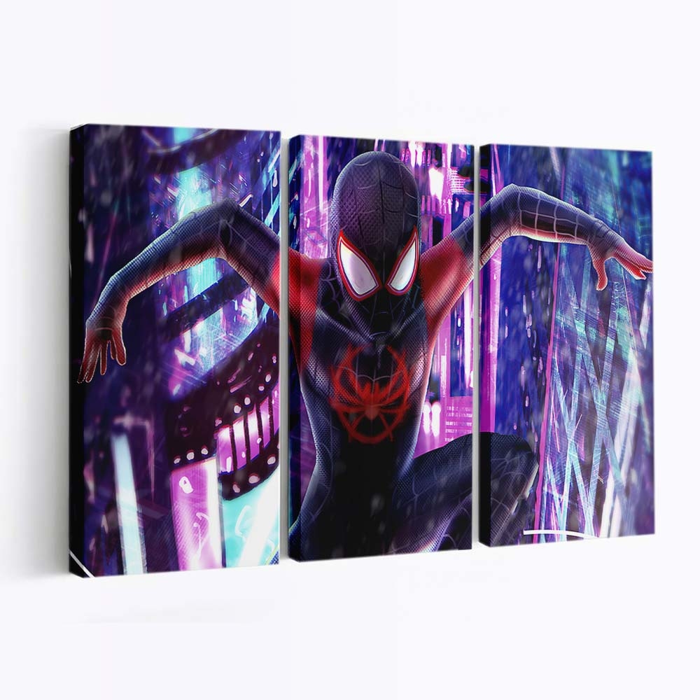 2020 Spider Man Miles Kunst Leinwandbild - Wanddeko