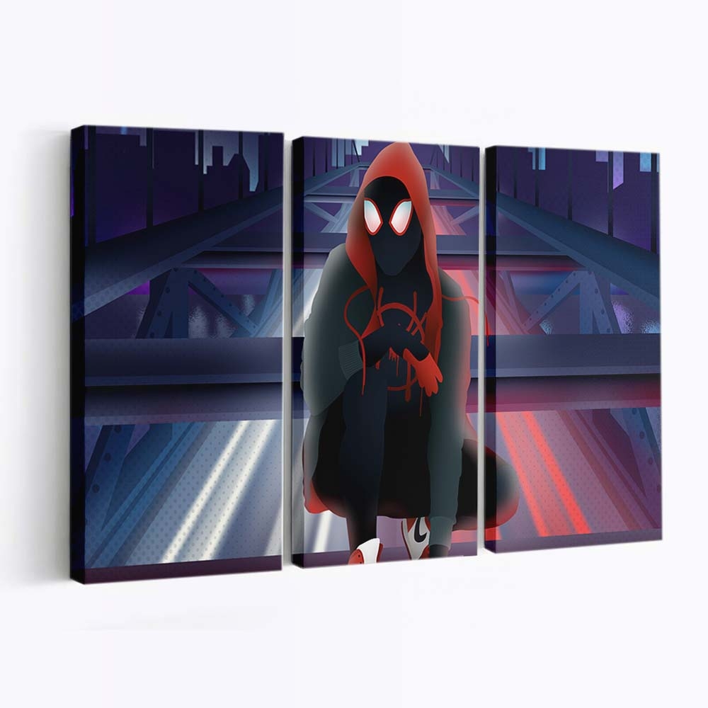 Kunst Spider Man Miles Morales 2 Leinwandbild - Wanddeko