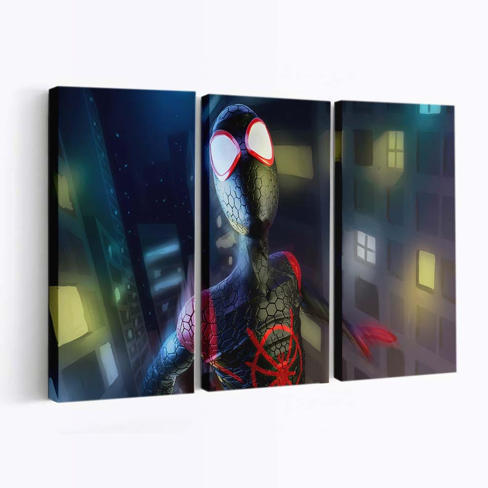 Kunstwerk Spider Man Miles Leinwandbild - Wanddeko