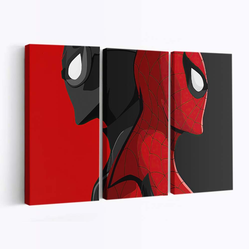 Schwarz roter Spider Man 2 Leinwandbild - Wanddeko