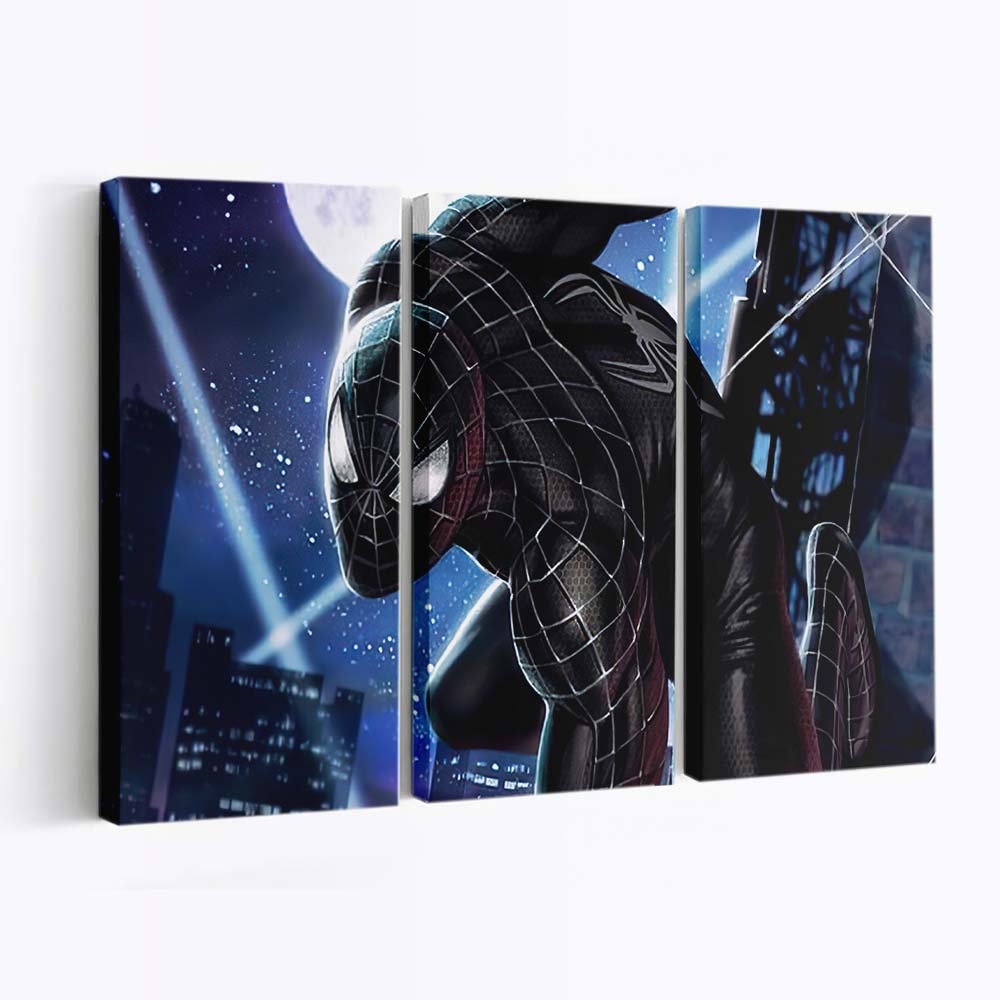 Black Spider Man 2020 Leinwandbild - Wanddeko