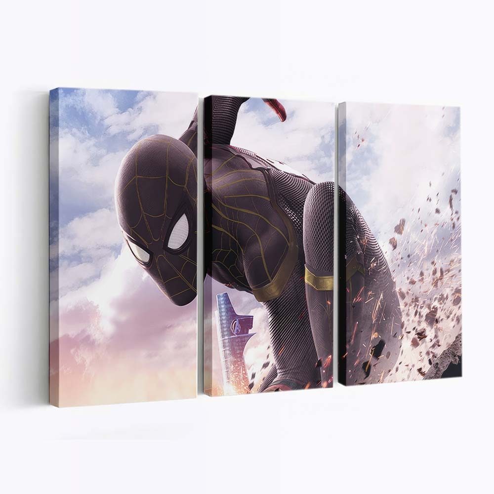 Schwarzer Spider Man 2023 Leinwandbild - Wanddeko